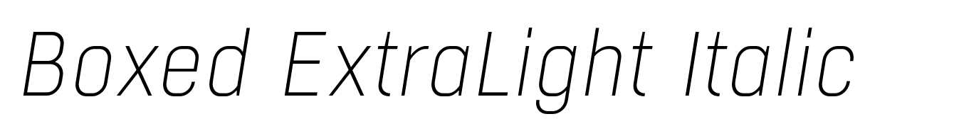 Boxed ExtraLight Italic